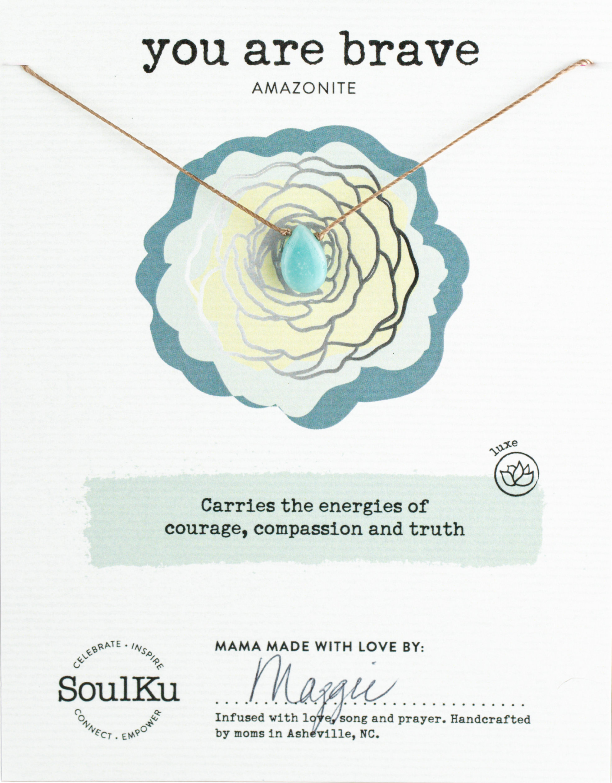 Amazonite Luxe Necklace for You are Brave