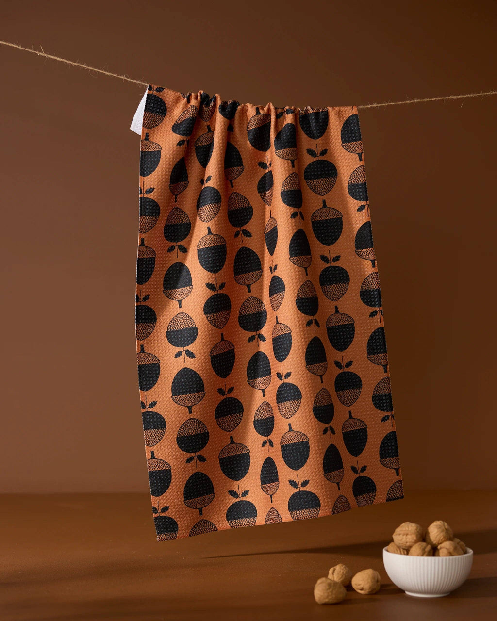 Acorn Noir Tea Towel
