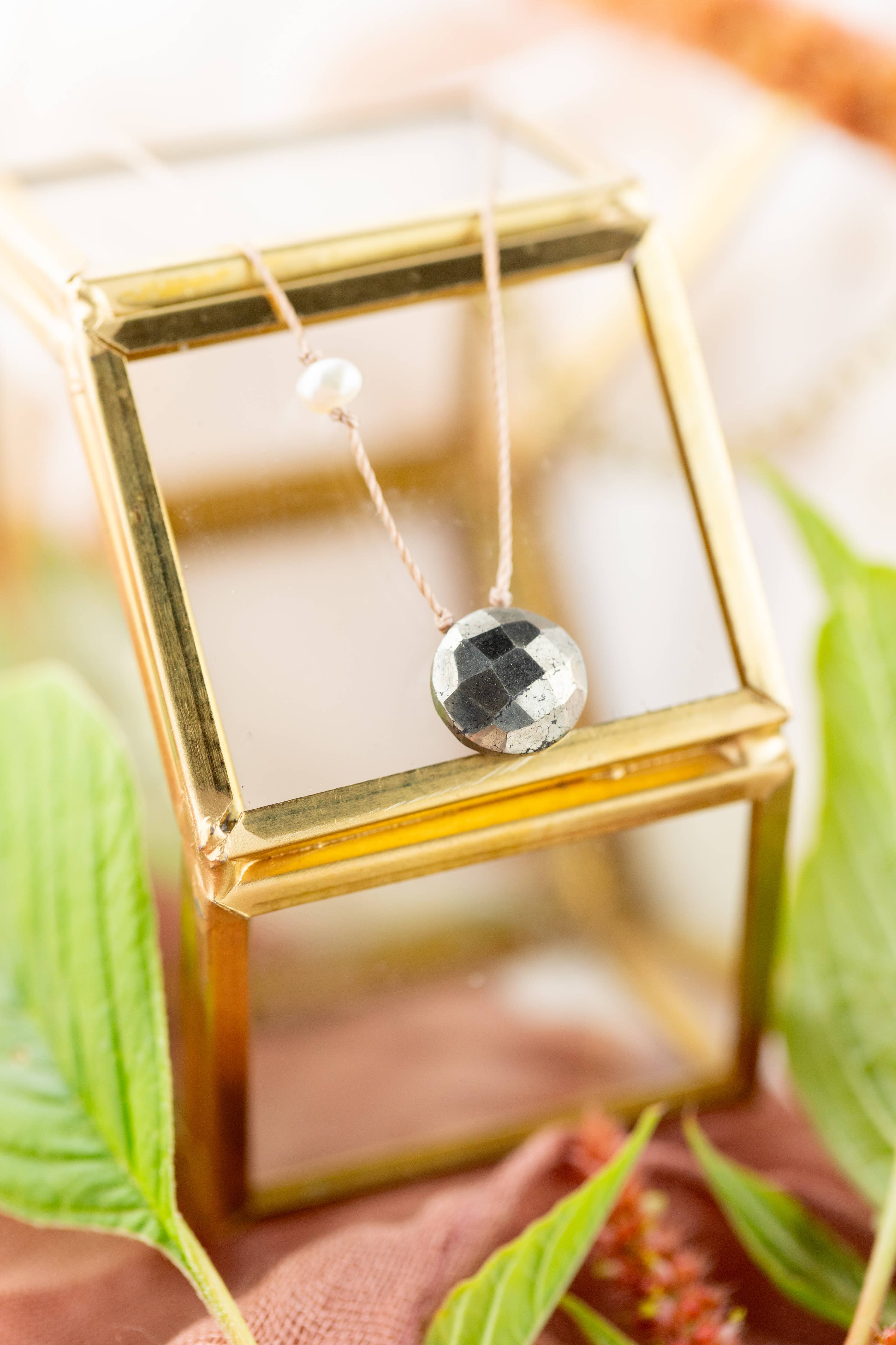 Pyrite & Pearl Goddess Necklace For You Are Amazing - GDSS05