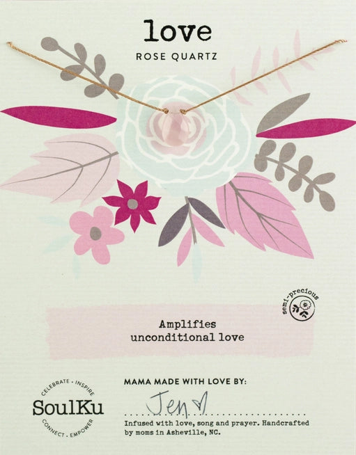 Rose Quartz Soul-Full of Light Necklace For Love - SOUL21