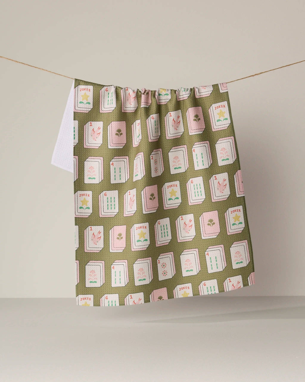 Flower Tiles Tea Towel