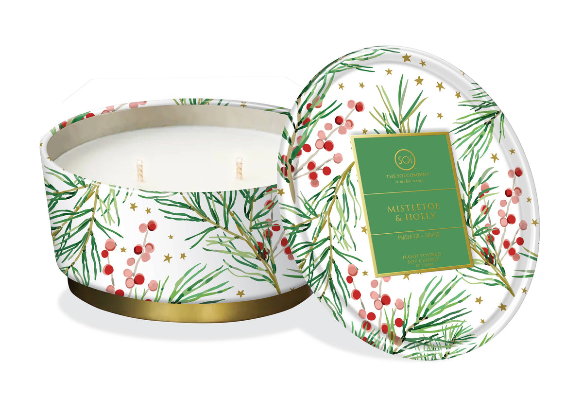 Mistletoe & Holly Luxe 12ox Tin