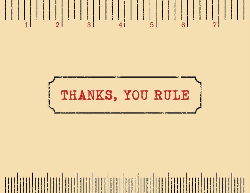 Thanks, You Rule Card