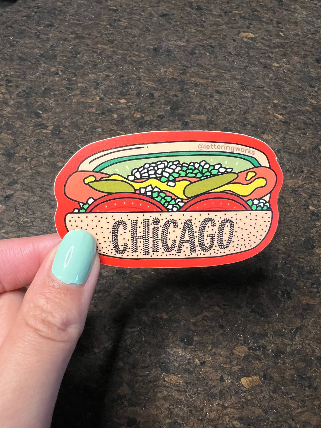 NEW Chicago Hot Dog Sticker