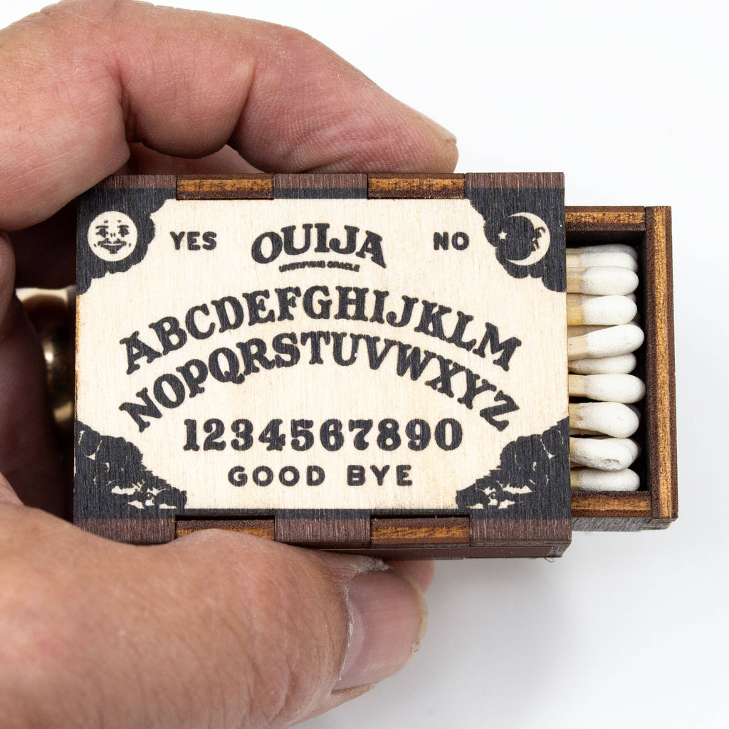 Wooden Matchbox • Ouija Board Matches • Candle Accessory