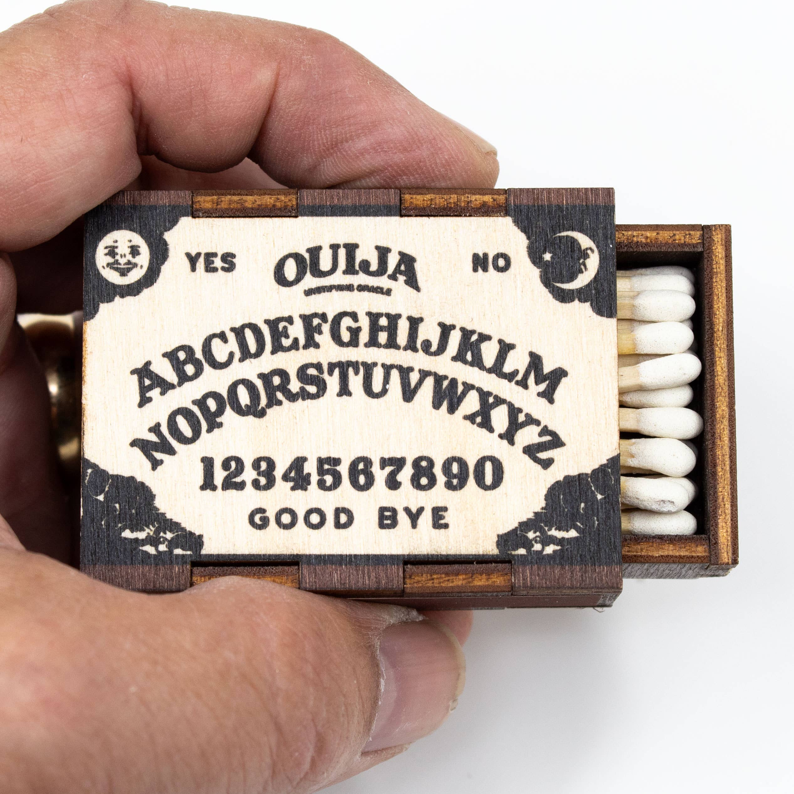 Wooden Matchbox • Ouija Board Matches • Candle Accessory