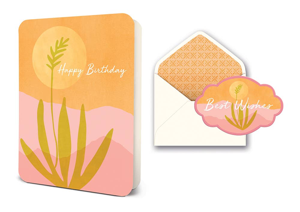 Golden Agave Birthday Deluxe Greeting Card