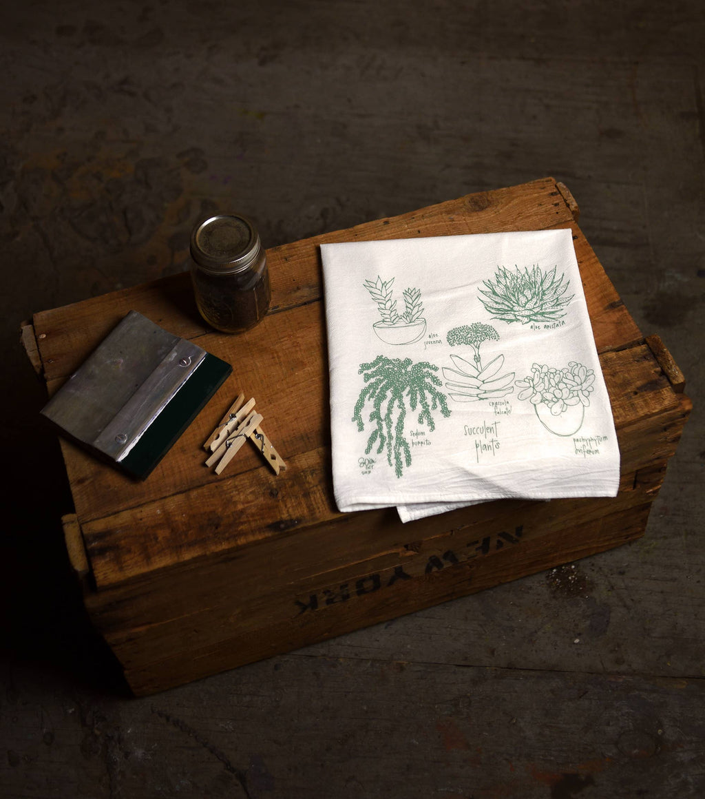 Succulents Tea Towel