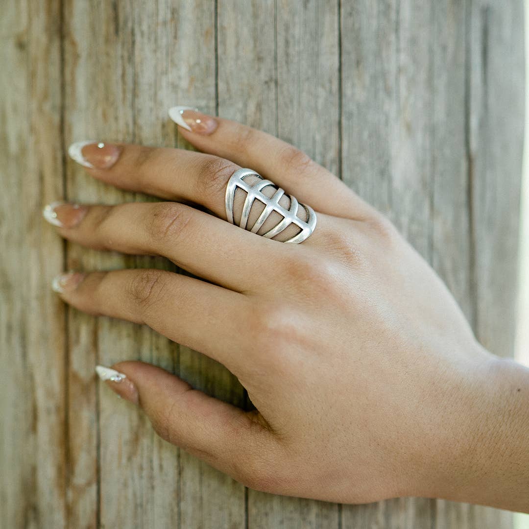 Silver Gladiator Ring: Carded