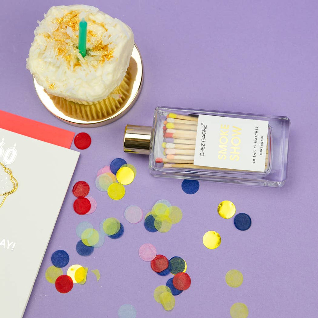 Smokeshow - Glass Bottle Safety Matches - Rainbow/Multi