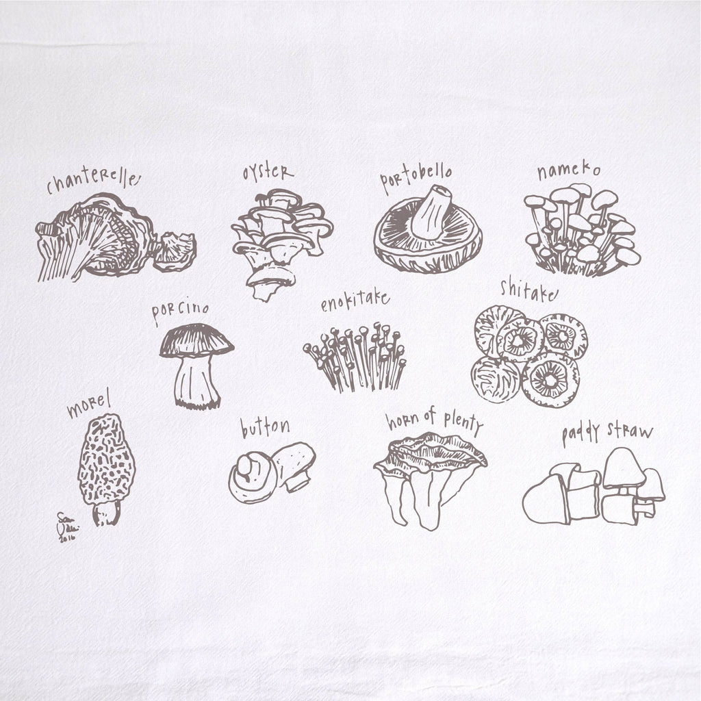 Mushrooms Tea Towel