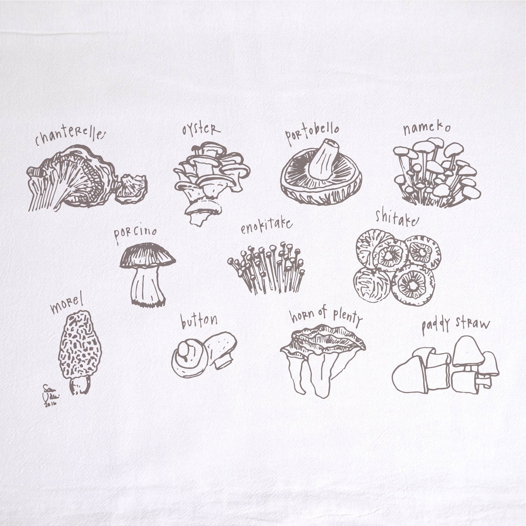 Mushrooms Tea Towel