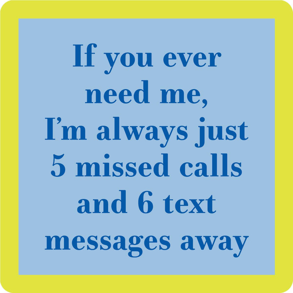 COASTER 5 Missed Calls | Funny Party Gift | Home Bar Decor