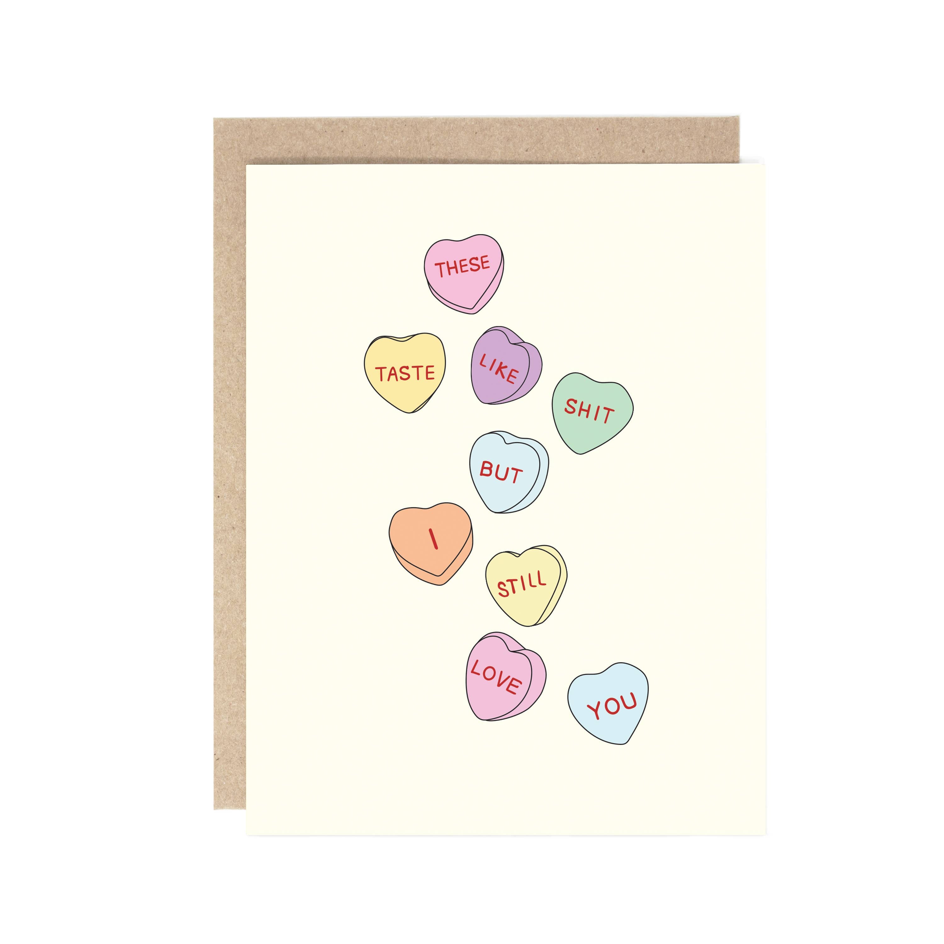 Shit Candy Hearts Valentine's Day Card