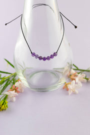 Amethyst Hummingbird Bracelet for Healing - HMBD01