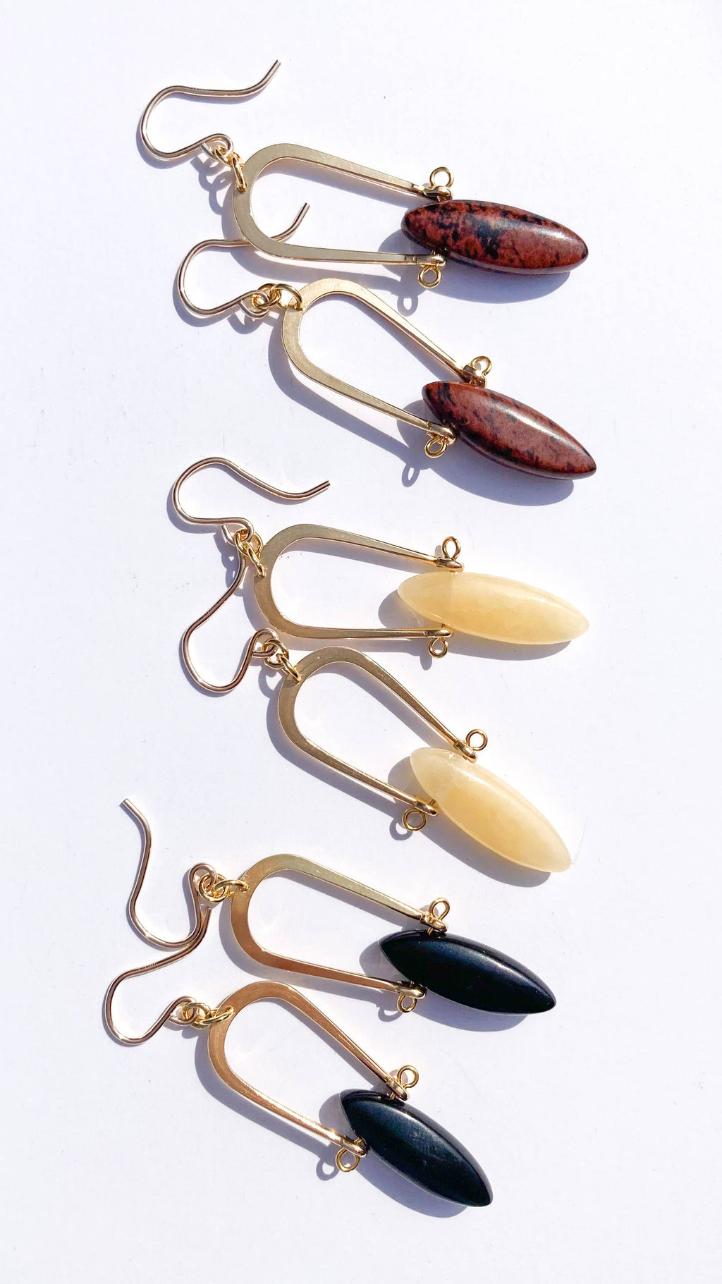 Amulet Earrings in Black Jasper