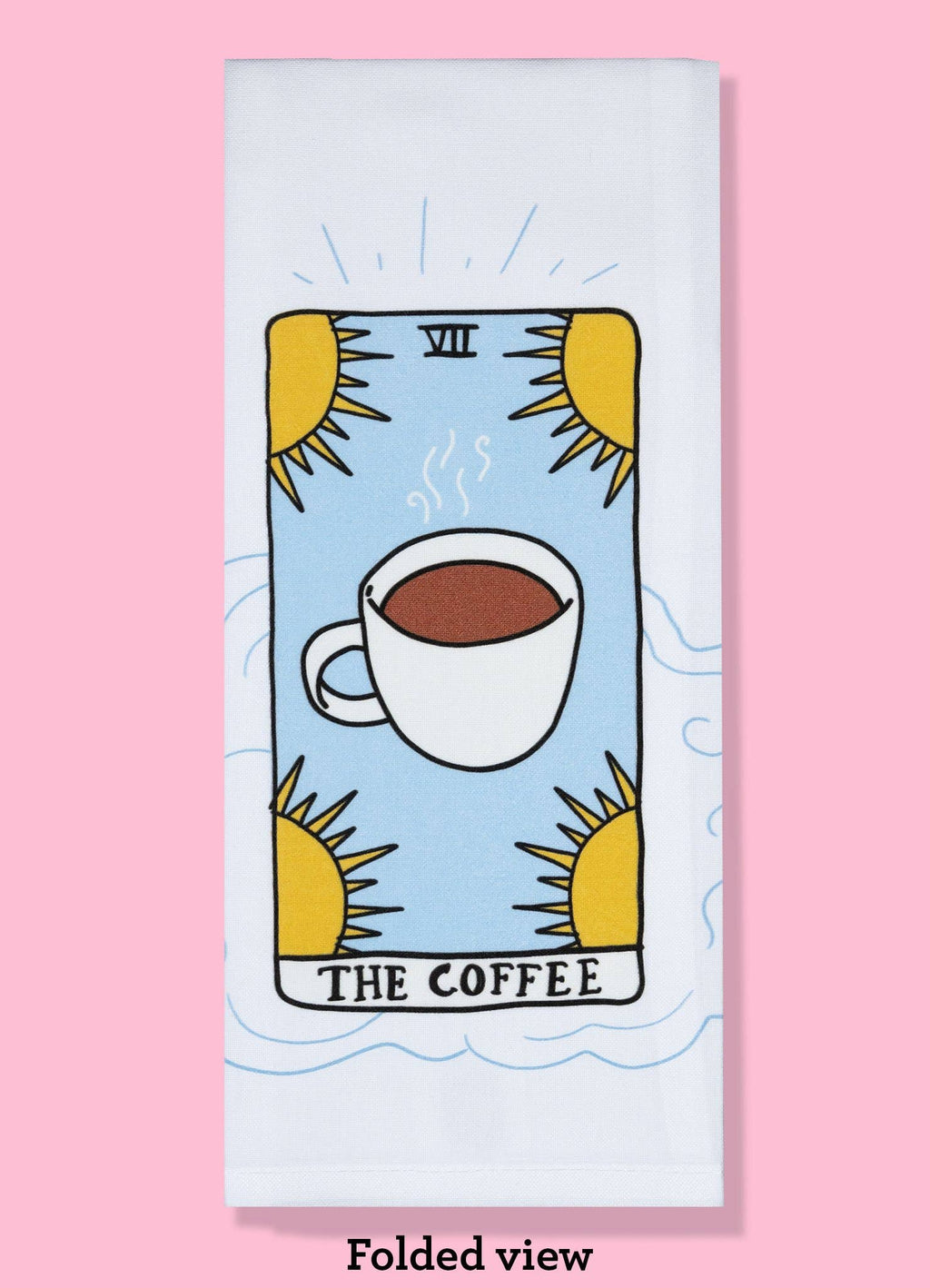 THE COFFEE Kitchen Tarot Dishtowel