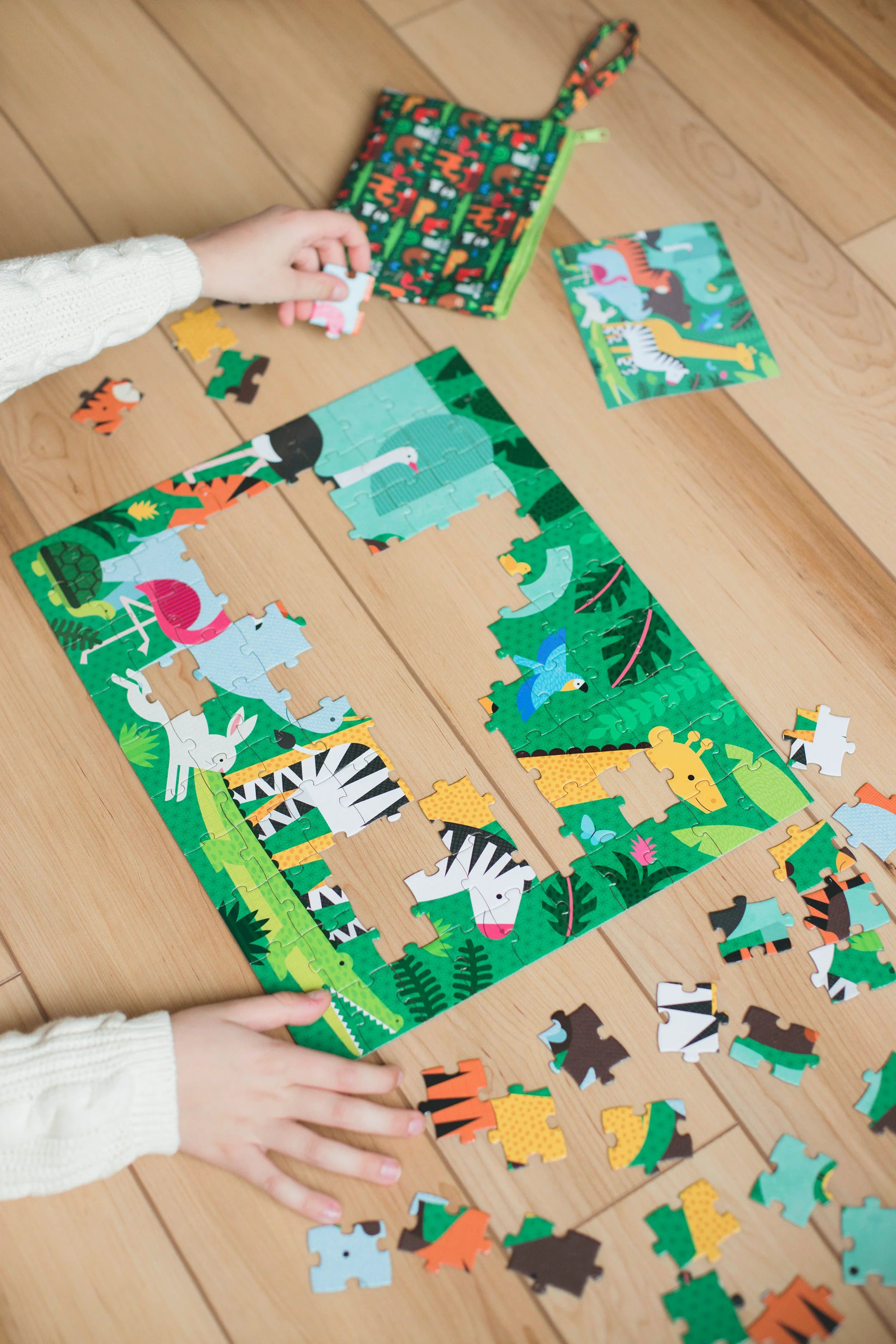 Two Sided Animal Menagerie On-The-Go Puzzle