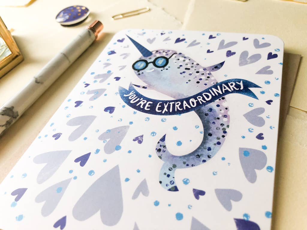 Happy Narwhal Love Card