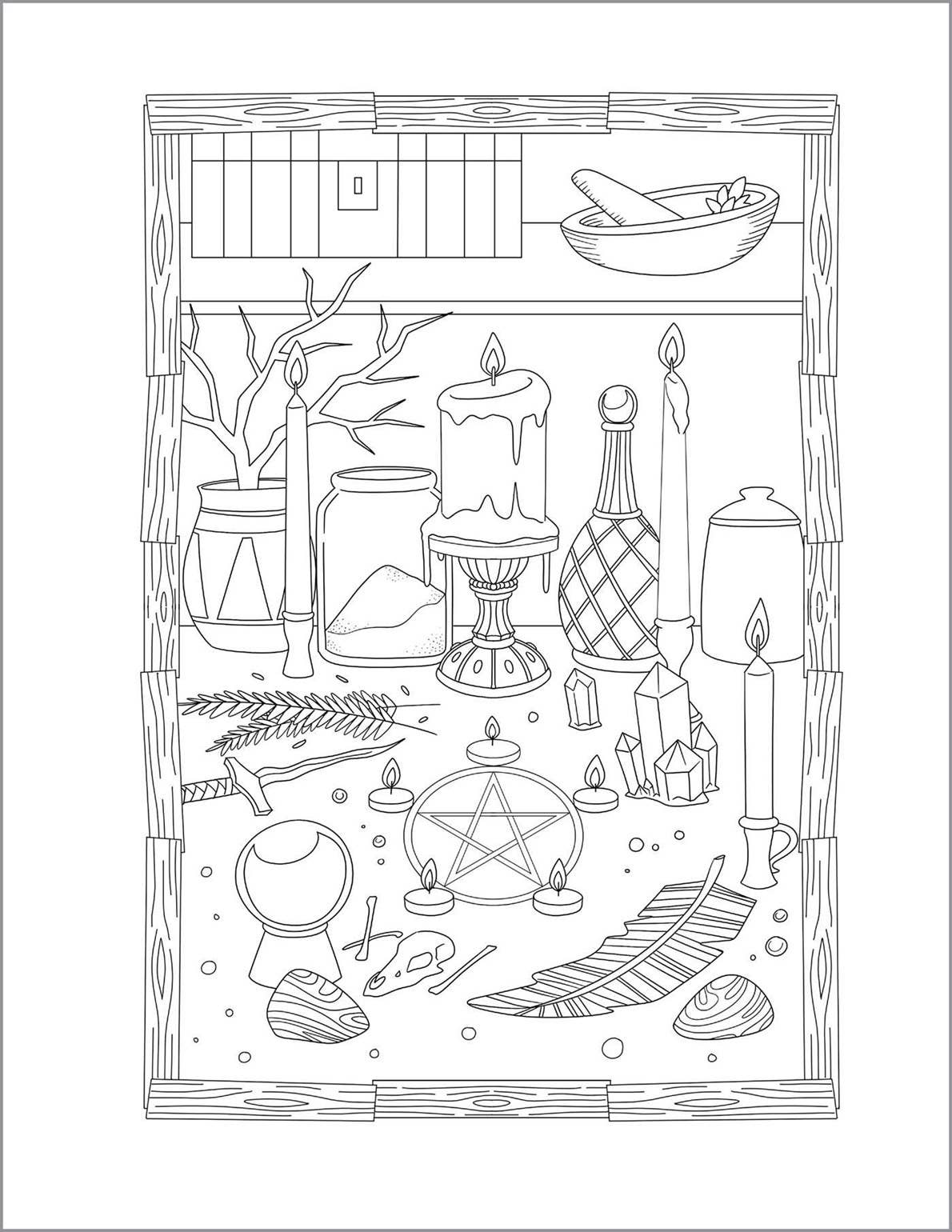 Witchcraft Coloring Book for Adults