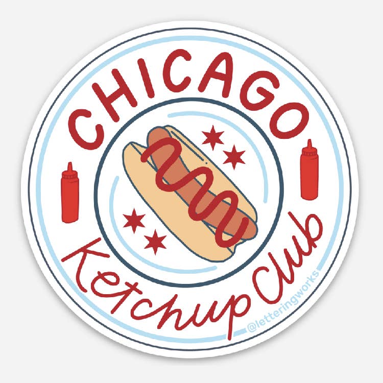 Chicago Ketchup Club Circle Vinyl Sticker