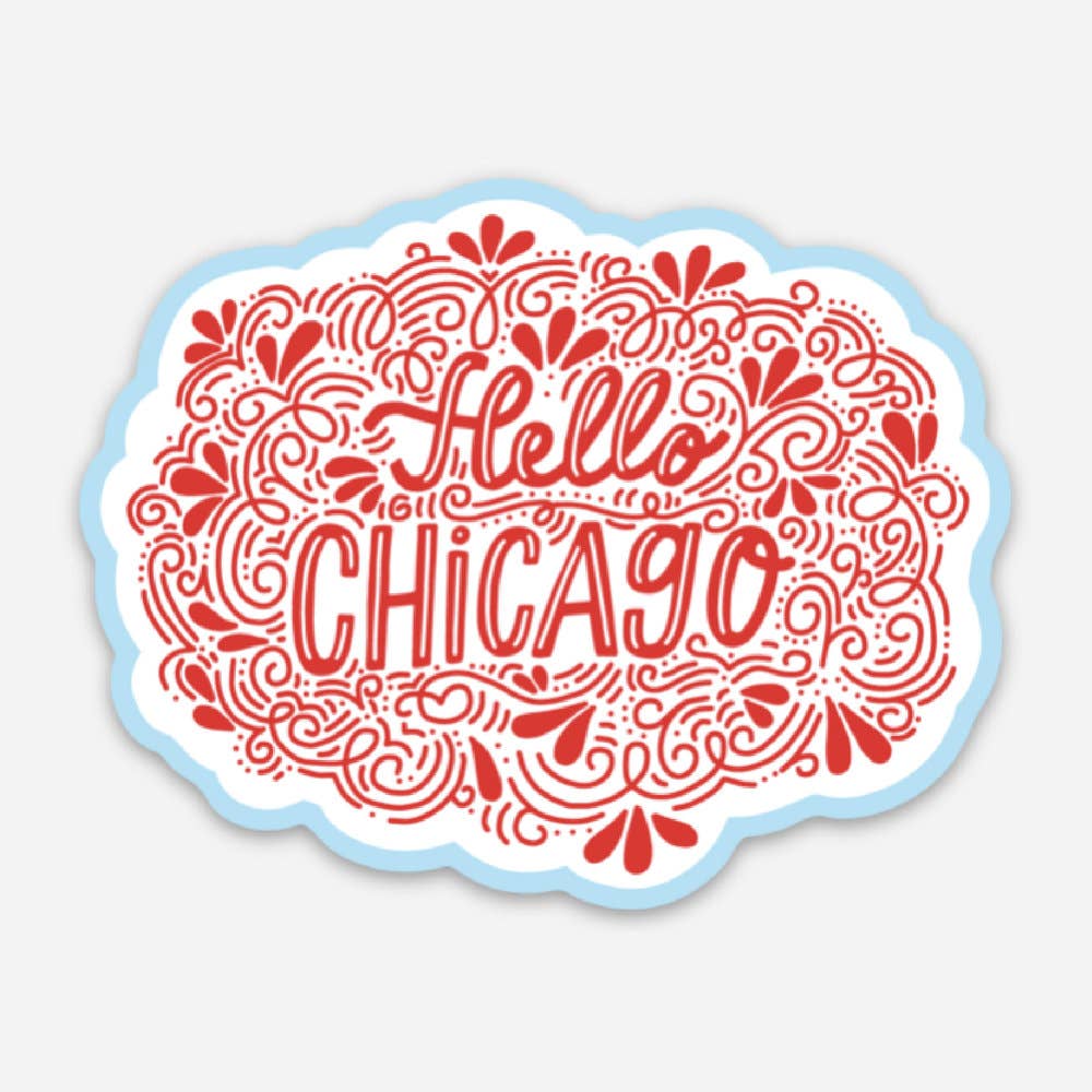 Hello Chicago Vinyl Sticker