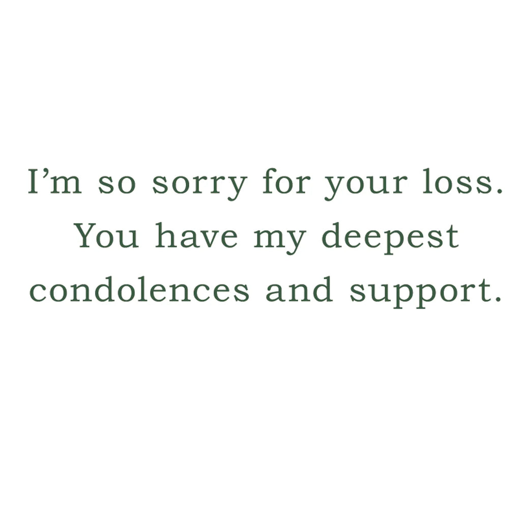 Simple Leaves Sympathy Card