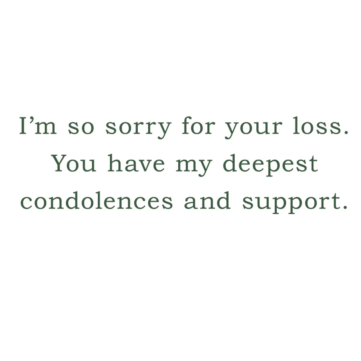 Simple Leaves Sympathy Card