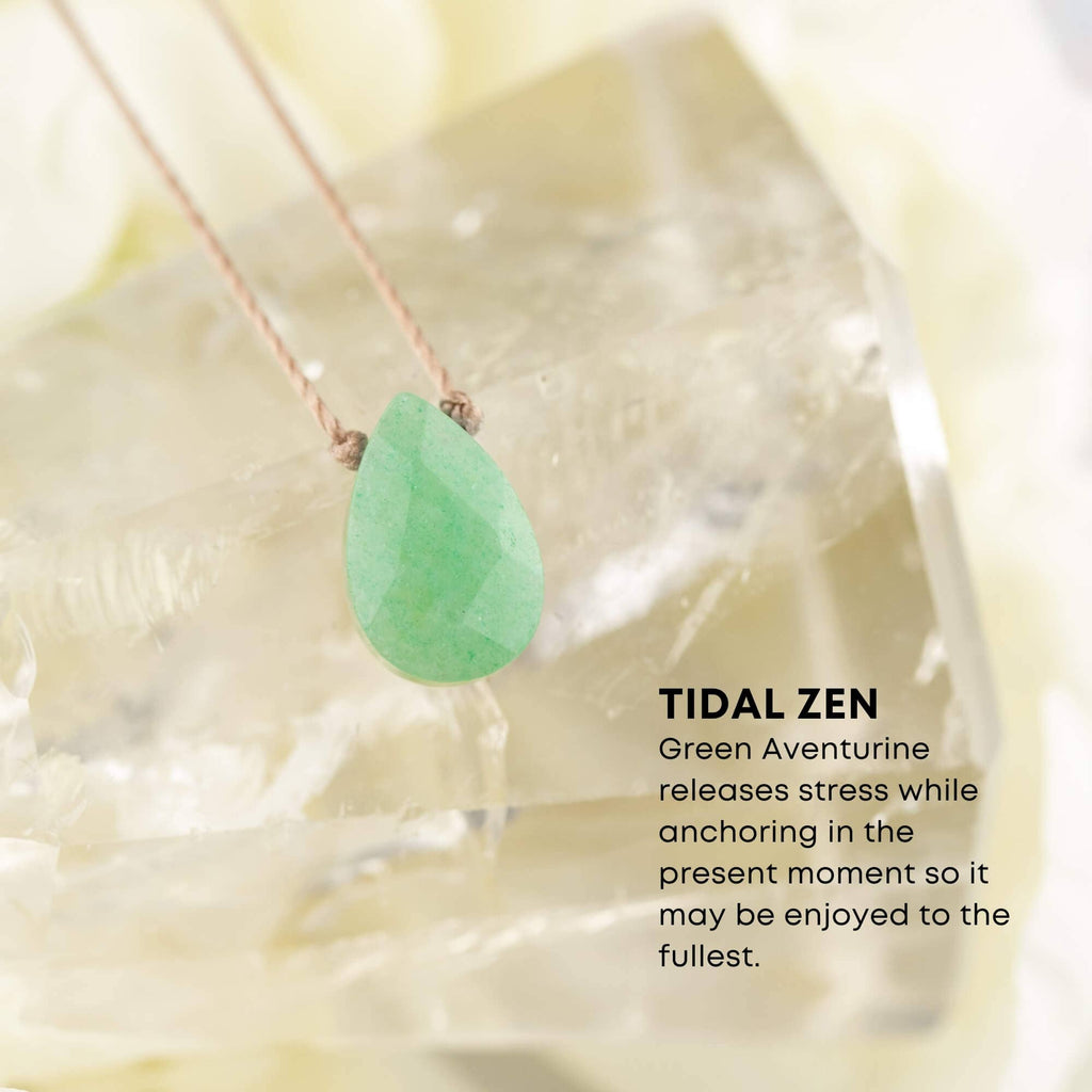 Green Aventurine Blissful Beach Necklace for Tidal Zen