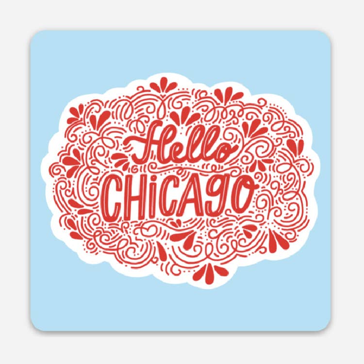 Hello Chicago Vinyl Sticker