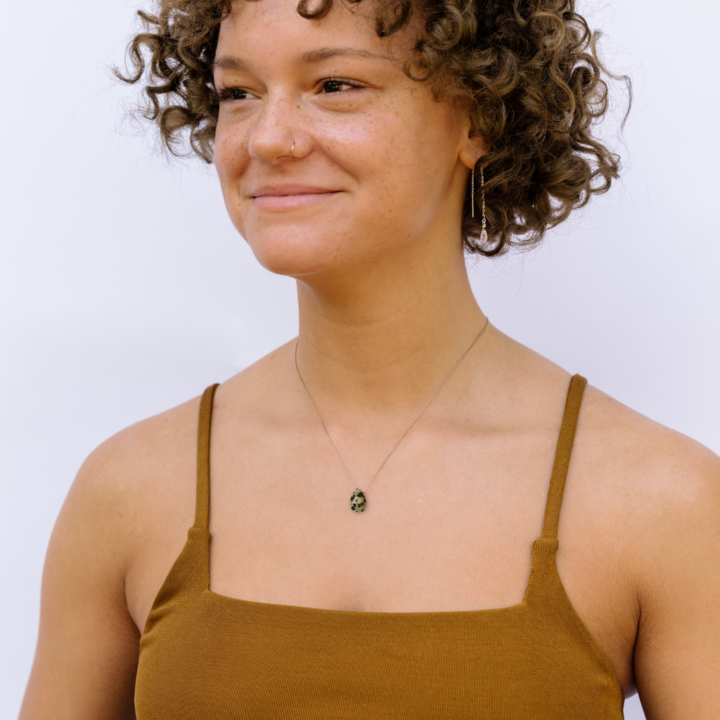 Dalmatian Jasper Soul-Full of Light Necklace for Glee SFOL34