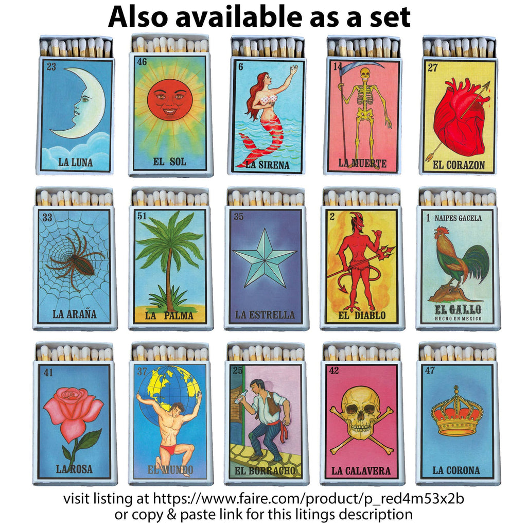 Loteria Corozon Matchbox • Candle Acc• Decorative Matches