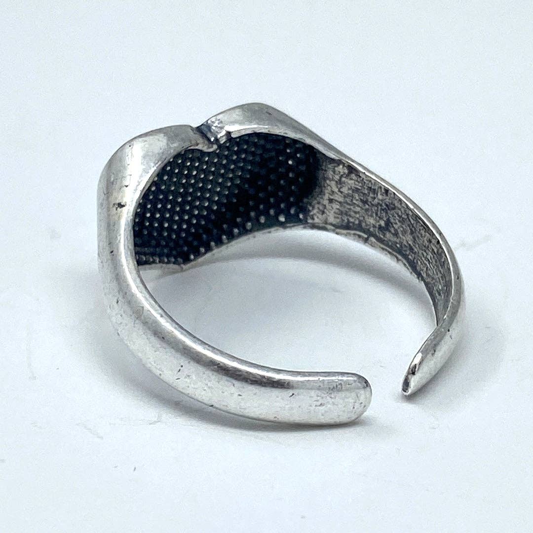 Silver Heart Signet Ring: Uncarded