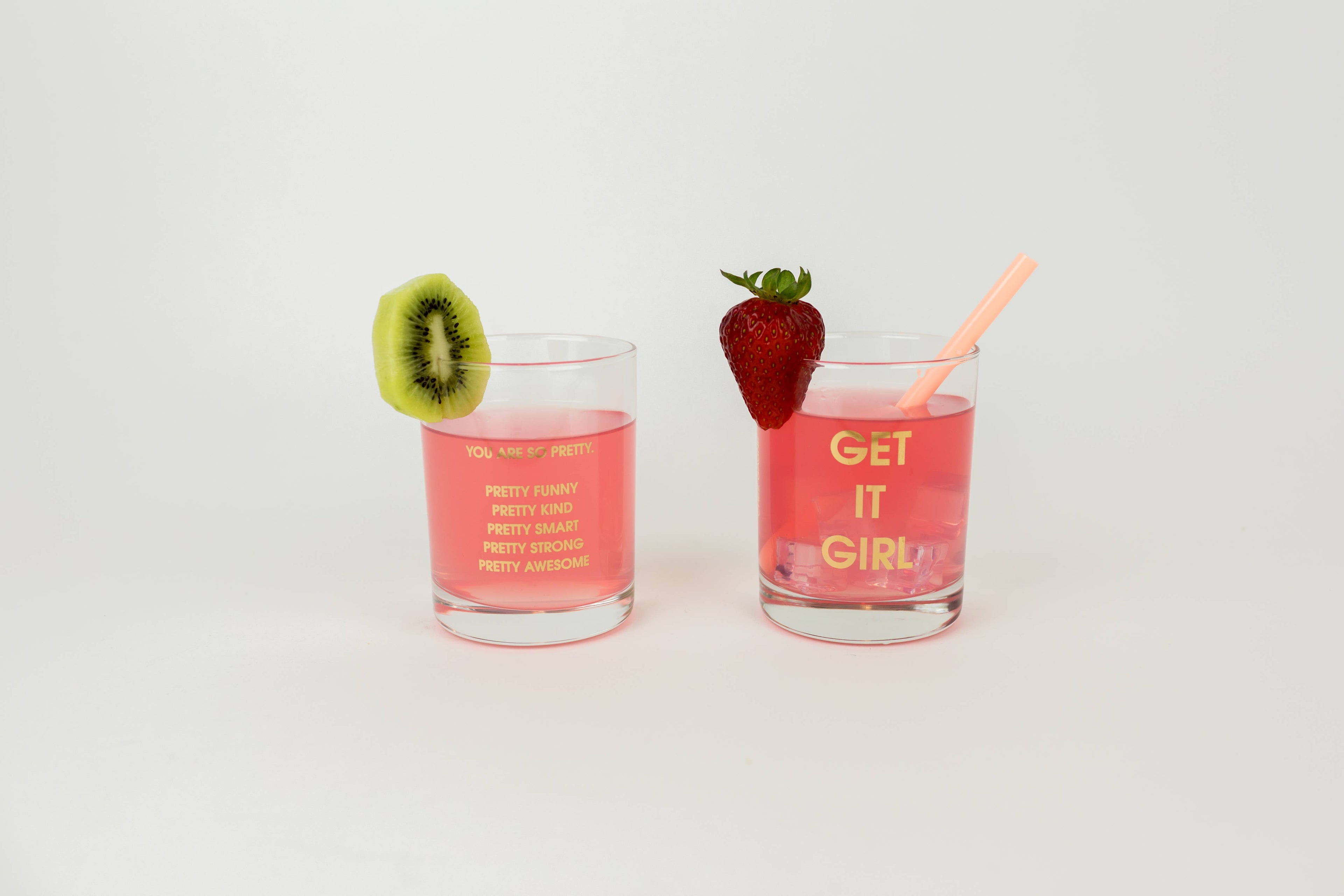 You Are So Pretty - Gold Foil Rocks Glass