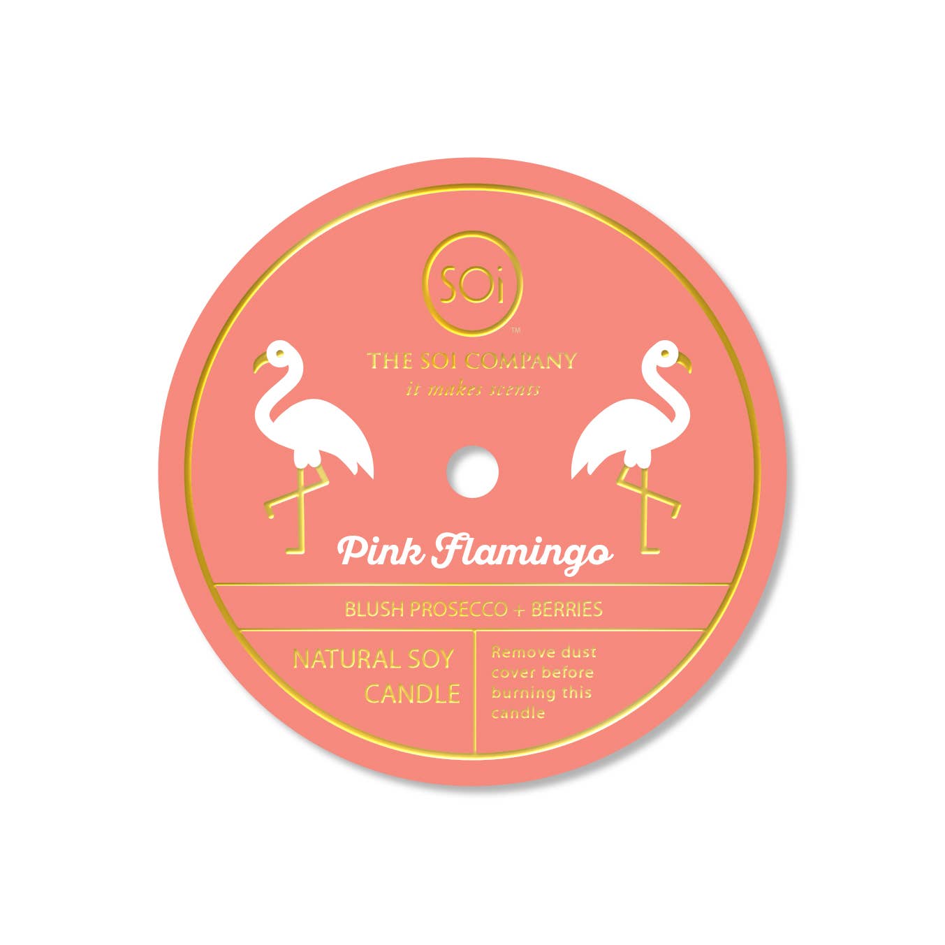 Pink Flamingo 12 oz Confetti Candle