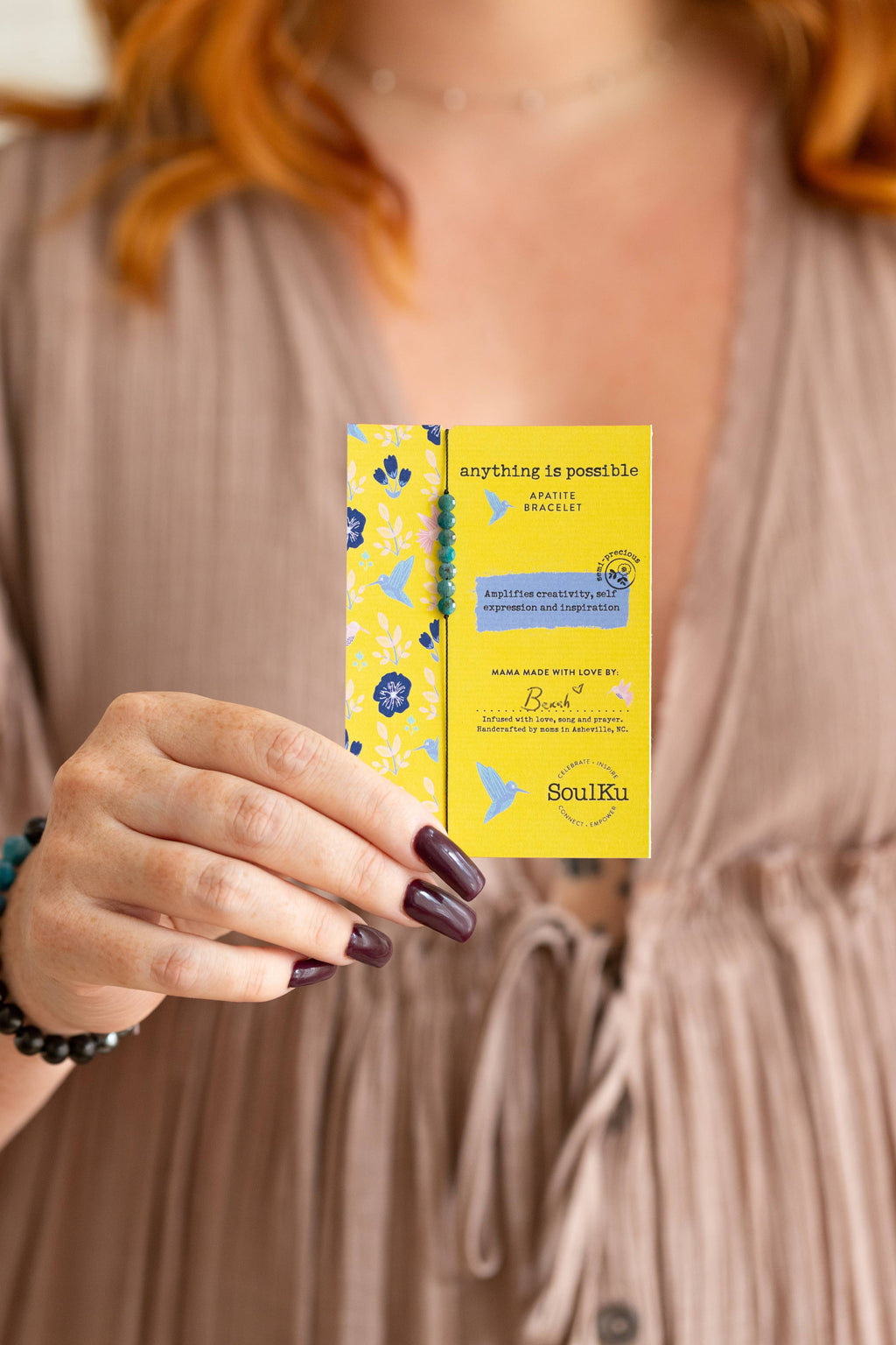 Apatite Hummingbird Bracelet Anything is Possible - HMBD02