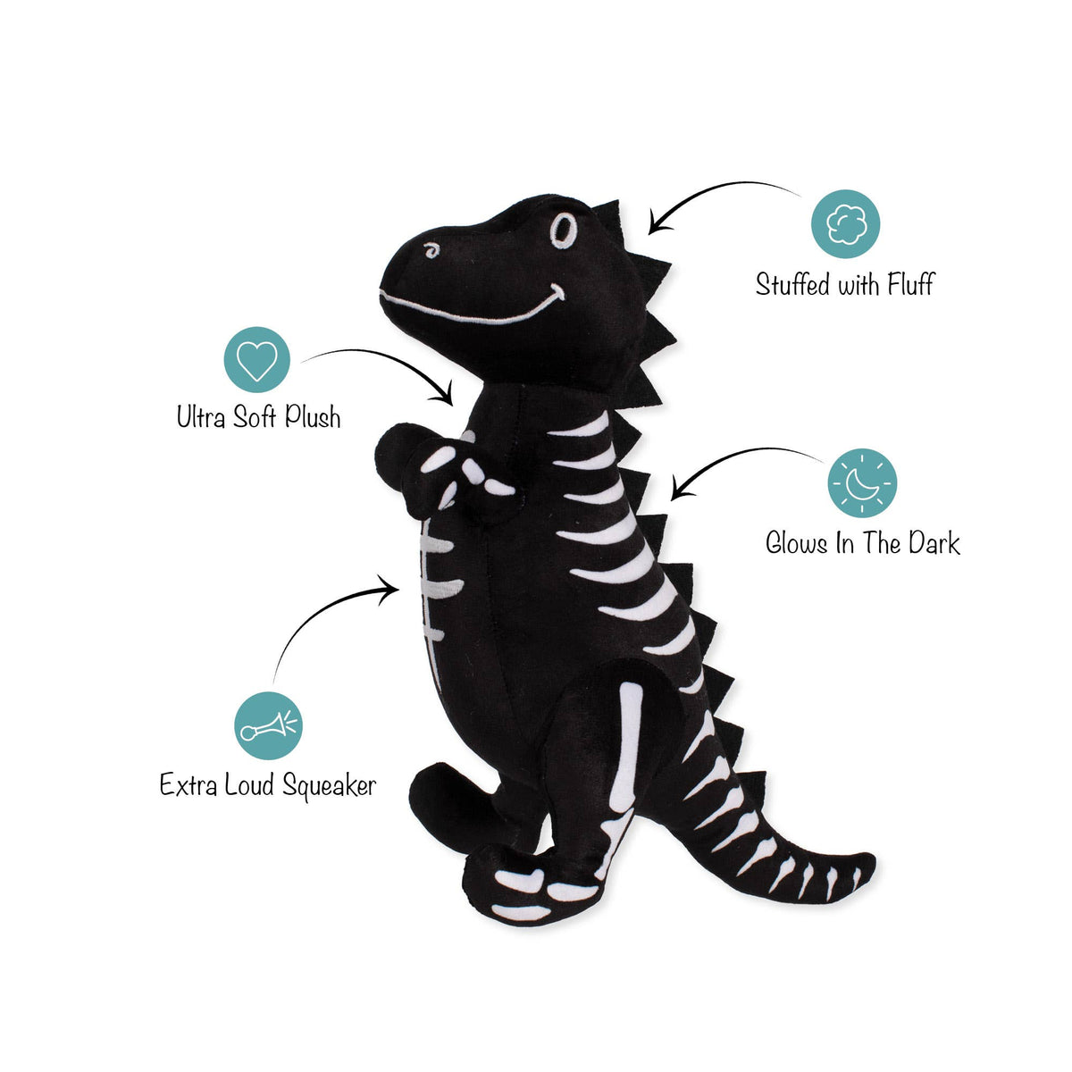TRICK RAWR TREAT PLUSH DOG TOY