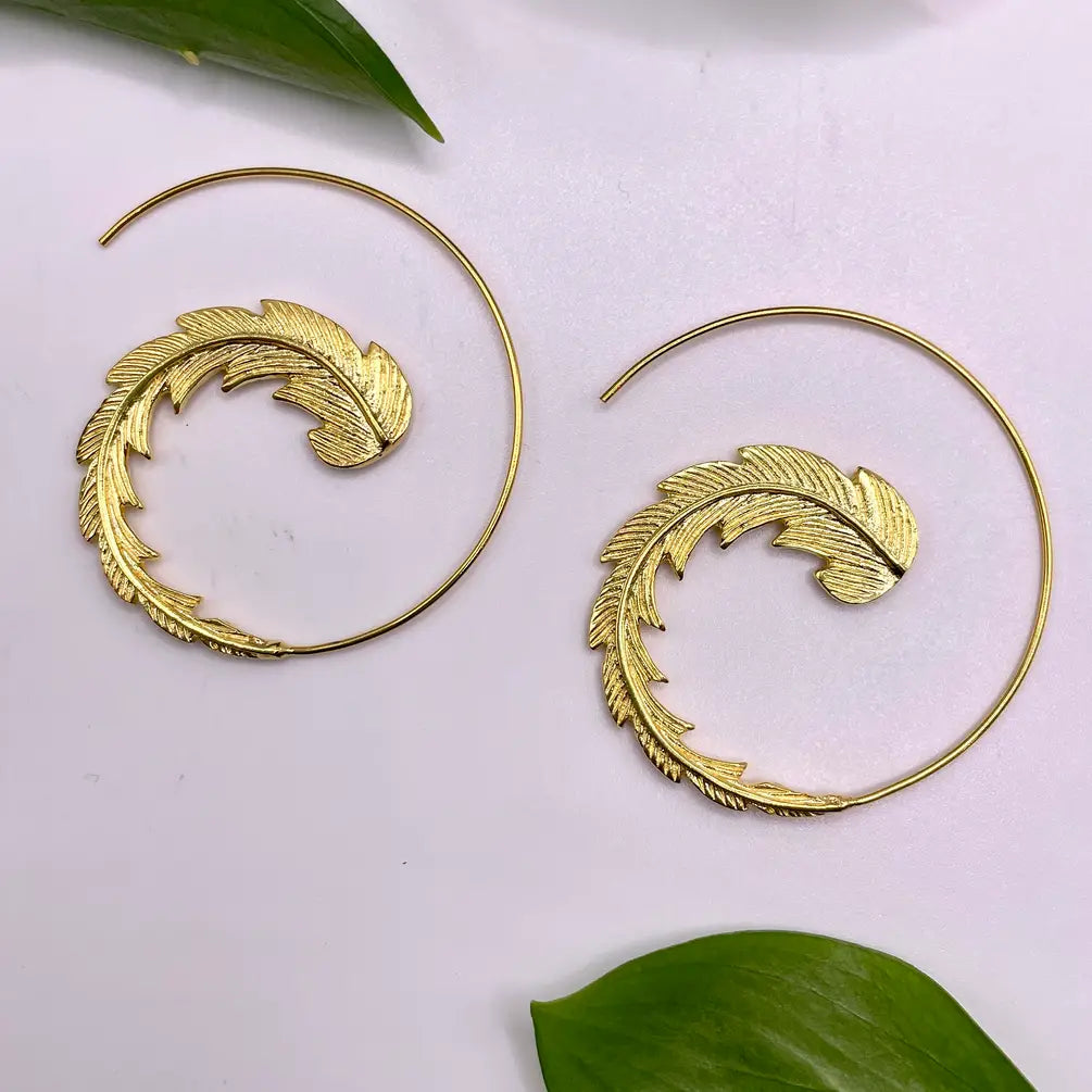 Feather Threader earrings