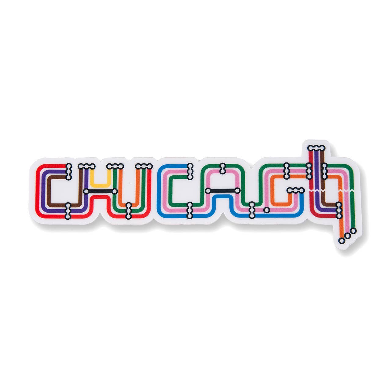Transit Type Chicago Sticker