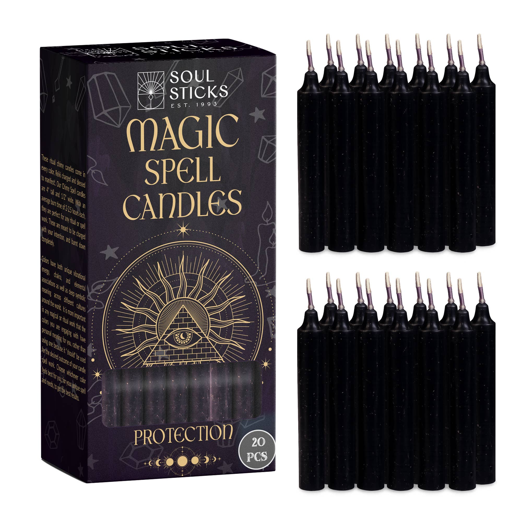 Magic Spell Candles - Soul Sticks Protection (20)