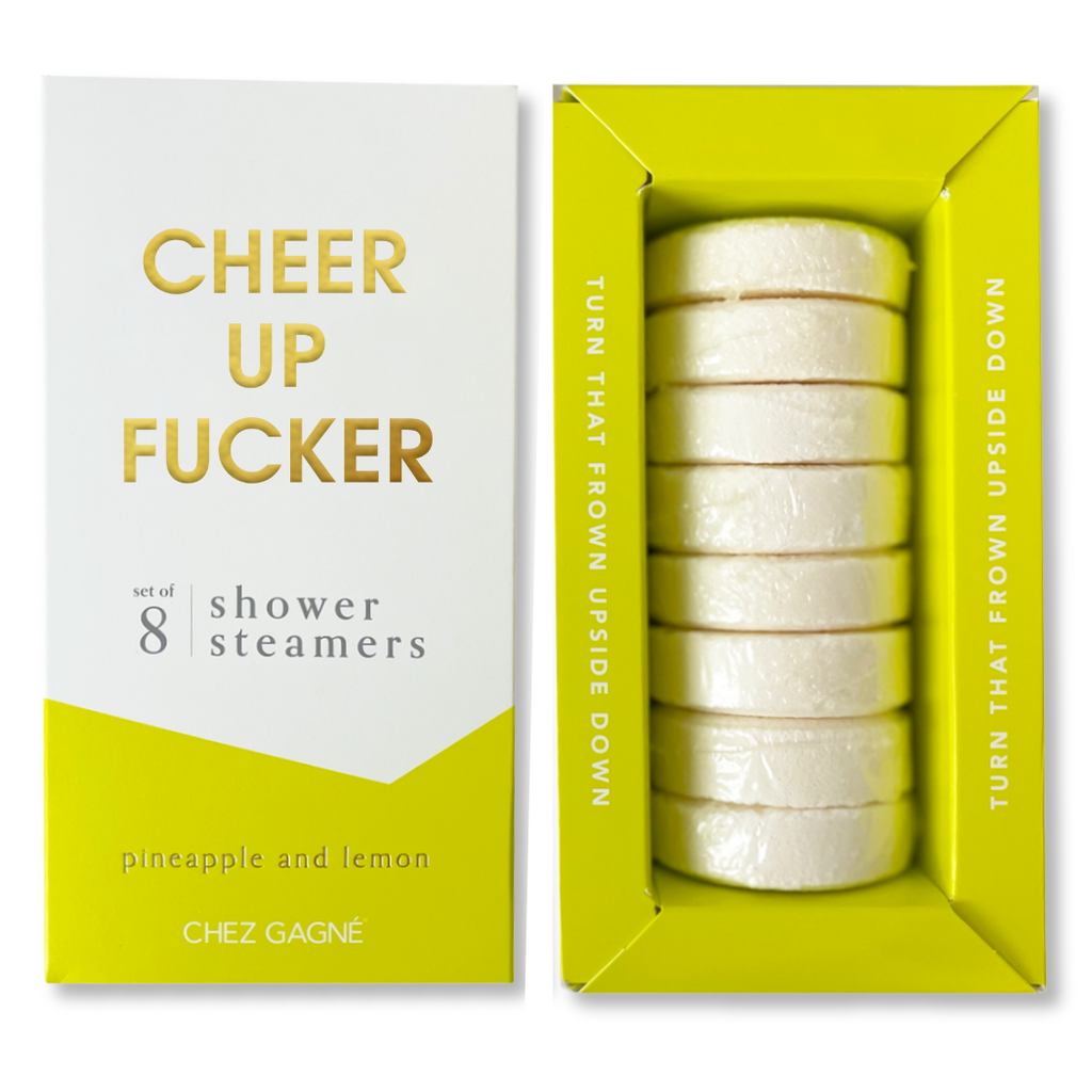 Cheer Up Fucker - Shower Steamers - Pineapple Lemon - Set of 8 Tabs