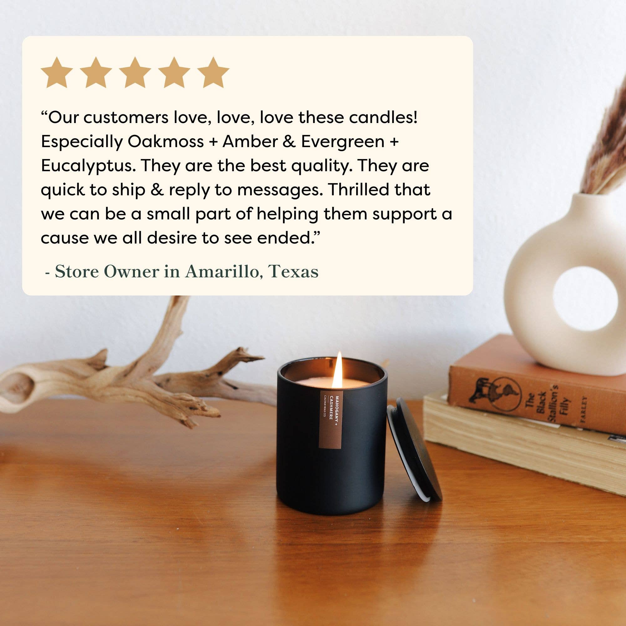 Smoke + Leather - Matte Black Tumbler Soy Candle