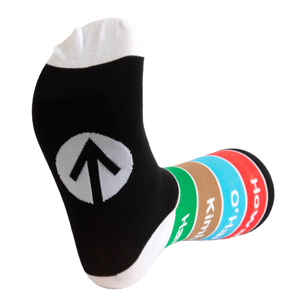 Train Line Dress Socks: S