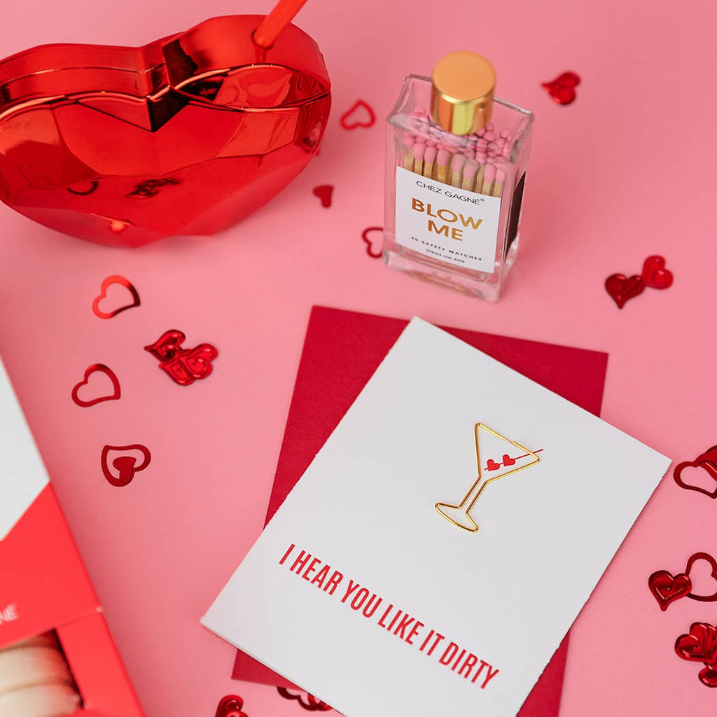 I Hear You Like It Dirty Paperclip Letterpress Greeting Card