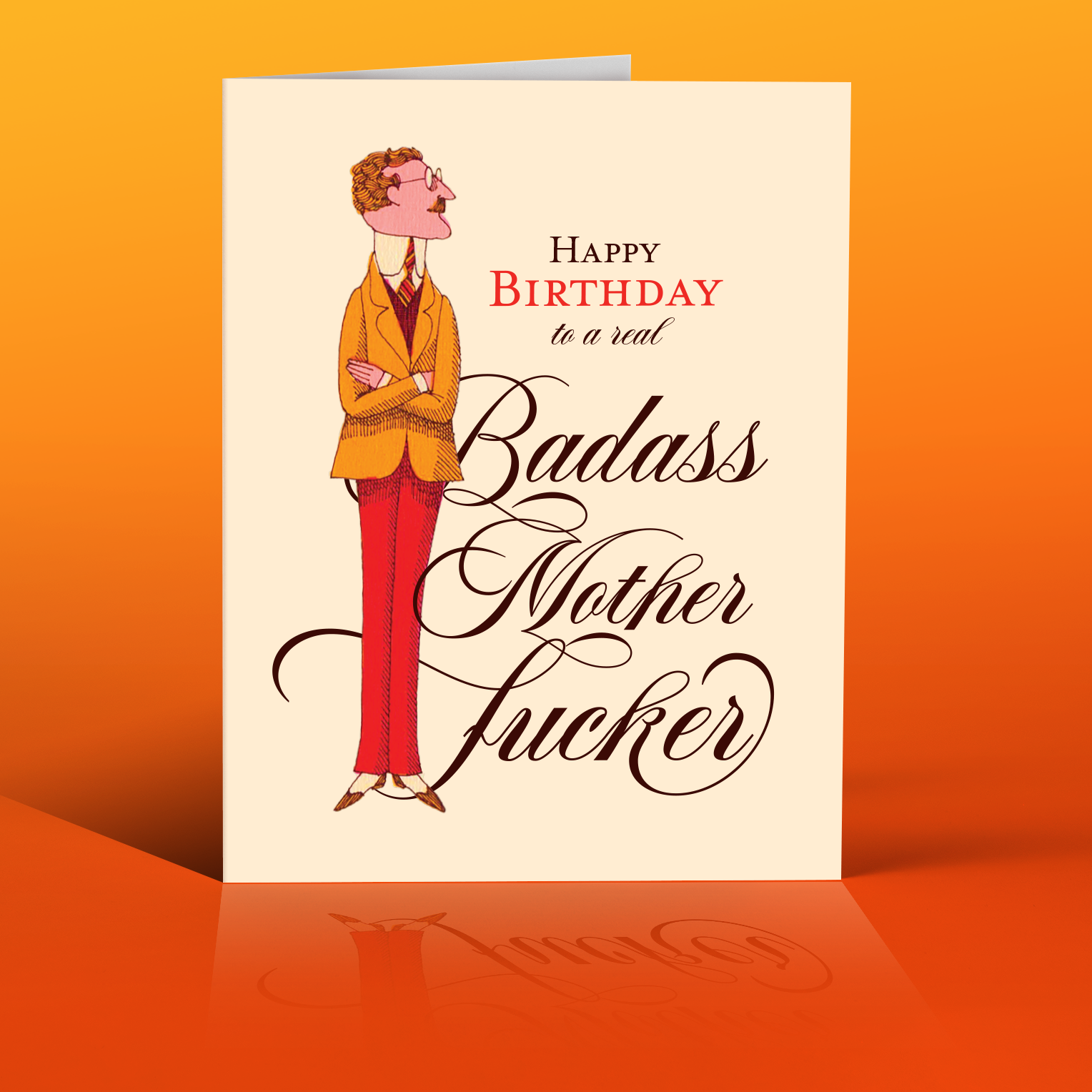 MOFO DANDY REAL BADASS  birthday card