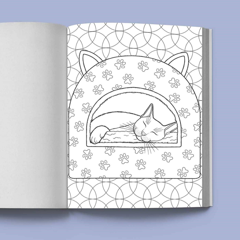 Stress Relief Cat Coloring Book