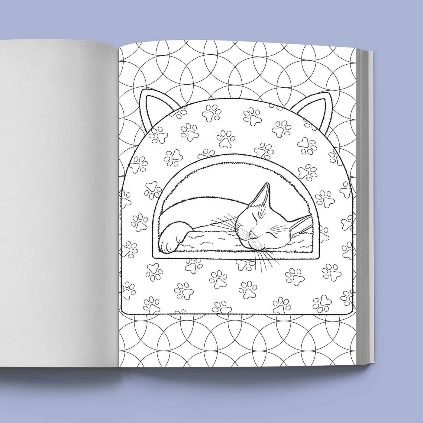 Stress Relief Cat Coloring Book