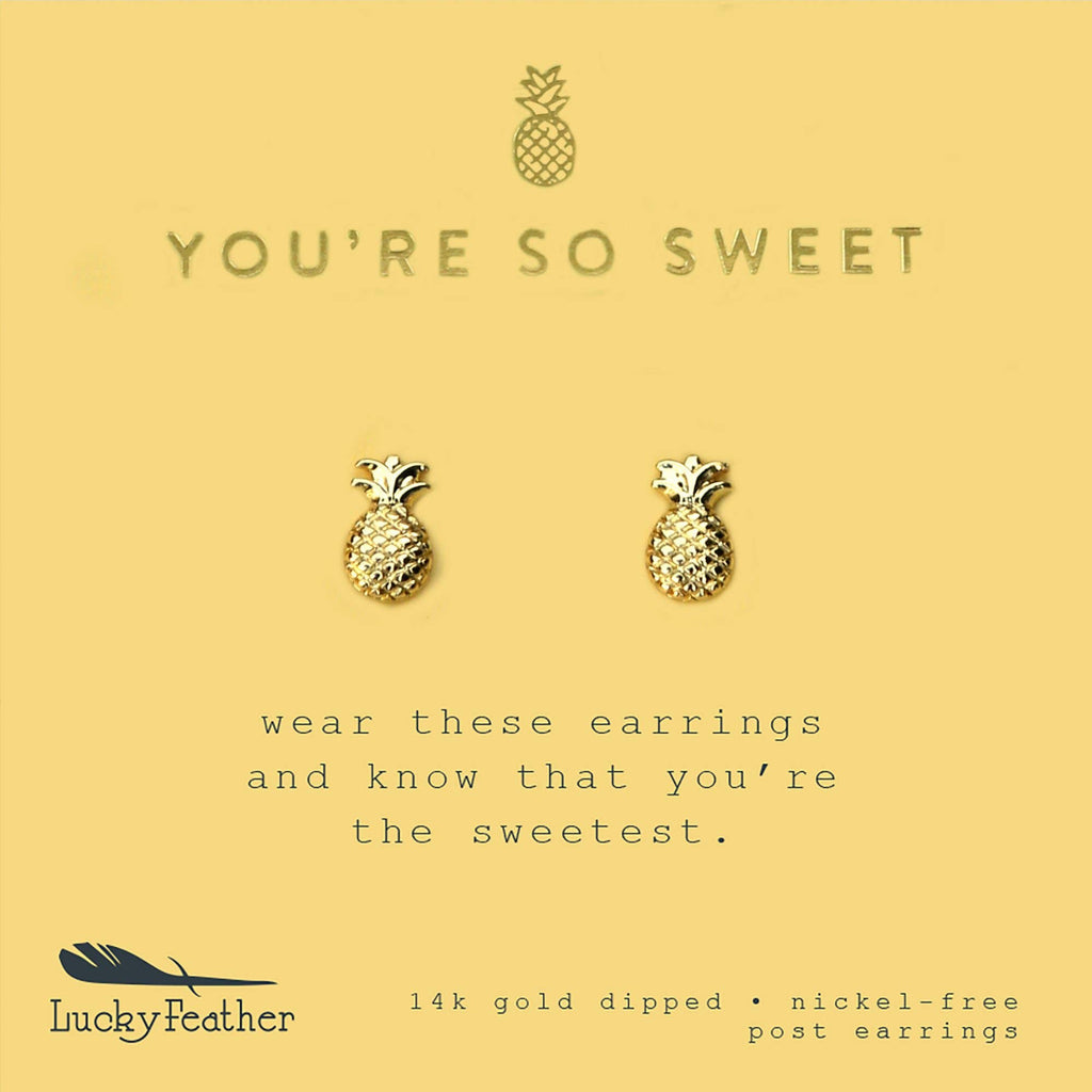 New Moon Gold Earrings - SWEET/PINEAPPLE