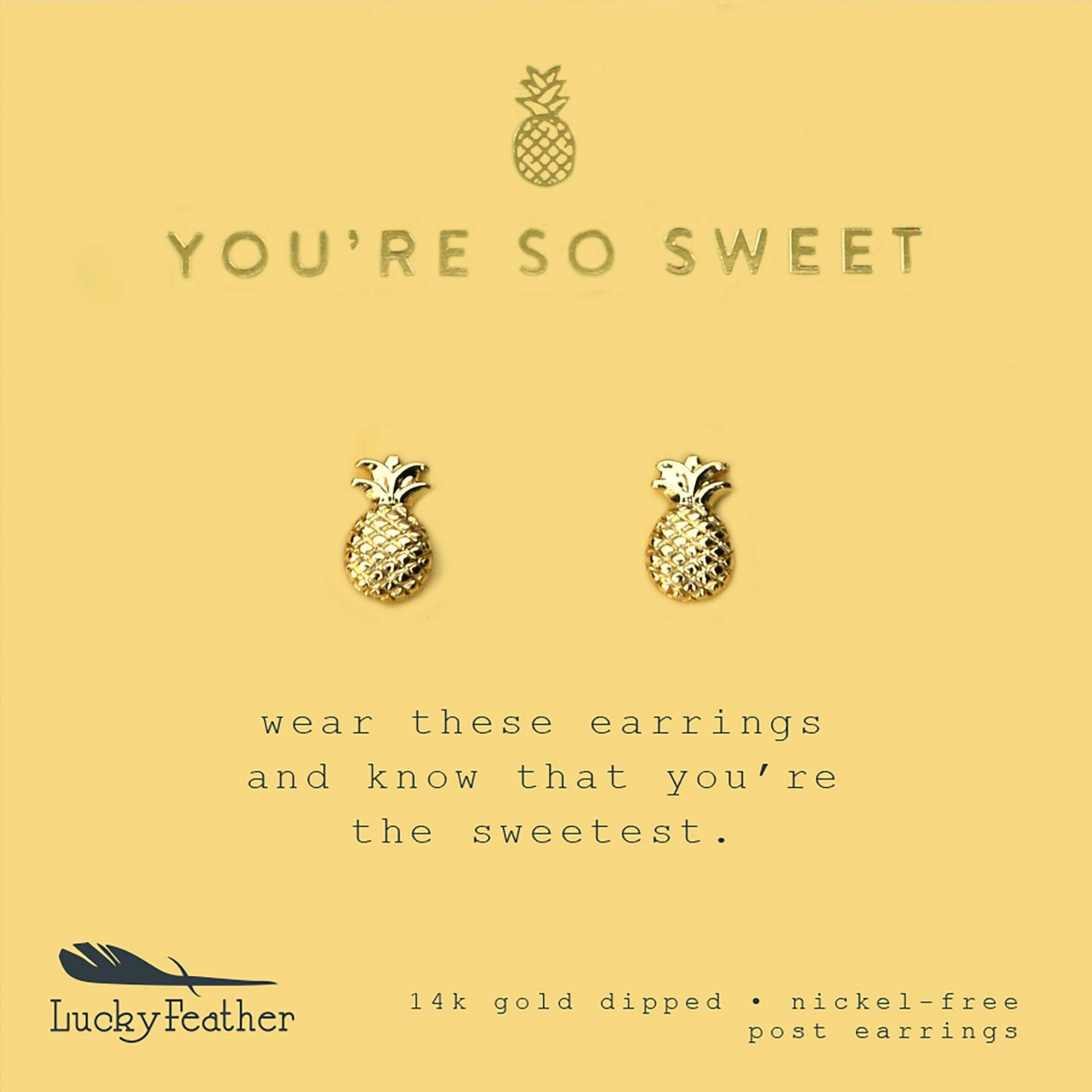 New Moon Gold Earrings - SWEET/PINEAPPLE
