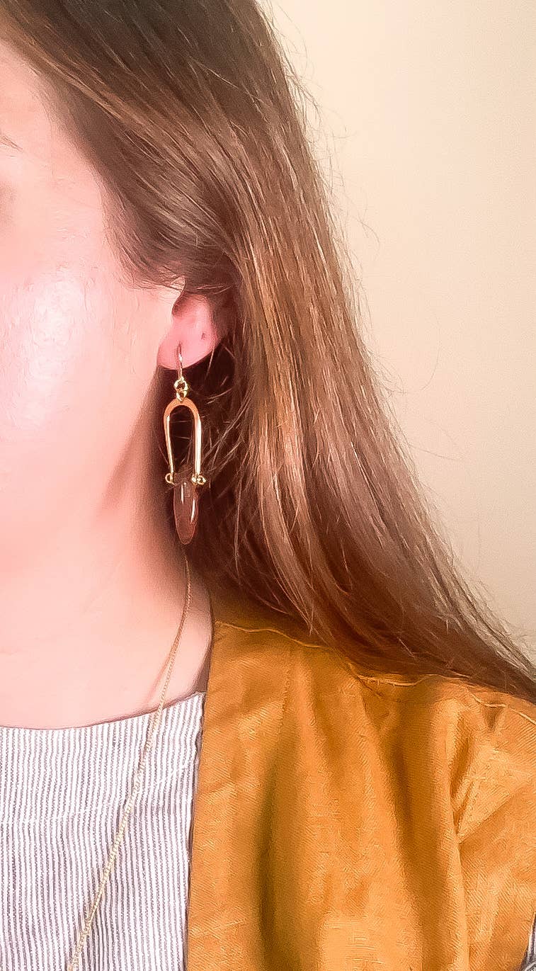 Amulet Earrings in Mahogany Obsidian